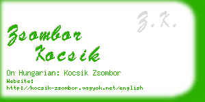 zsombor kocsik business card